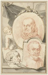 Portraits of Roelant Savery, Frans Snijders, and Theodoor Rombouts