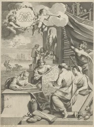 Silk Trade and Allegorical Figures
