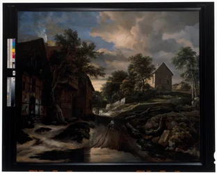 Landscape with Half-Timbered Houses