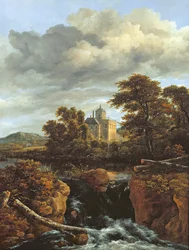 Landscape with a Waterfall and Castle