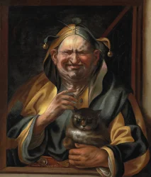 A Jester with a Cat