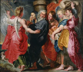Lot and His Family Leaving Sodom (Based on Rubens