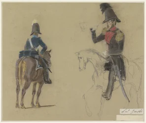 Portrait of Lieutenant Jacobs on Horseback