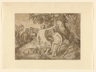 Paris and Oenone or Angelica and Medoro Carving Their Names in a Tree