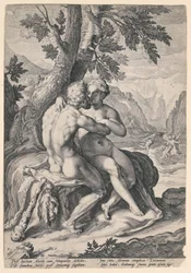 Hercules and Dejanira, from a series of the Loves of the Gods