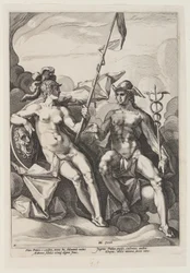 Pallas Athena and Mercury