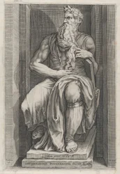 Speculum Romanae Magnificentiae: Moses after the sculpture by Michelangelo