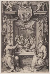 The Adoration of the Shepherds with St Peter and St Paul
