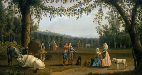 The Royal Princes at the Harvest at the Carditello Estate