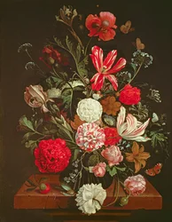 A Still Life of Flowers in a Glass Vase, 17th Century