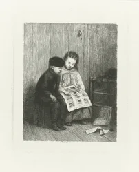 Two children with a children