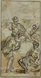 Goddess Appearing to Two Figures