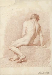 Seated Male Nude, Seen from the Back