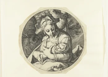 Mary with Christ Child (Mary with Christ Child and Joseph with Carpenter