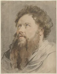 Head of a Bearded Man, Eyes Looking Upwards