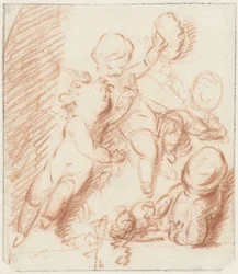 Design for a Door or Chimney Piece with Three Putti