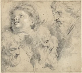 Study Sheet with Five Heads