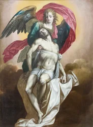 Dead Christ Sustained by an Angel