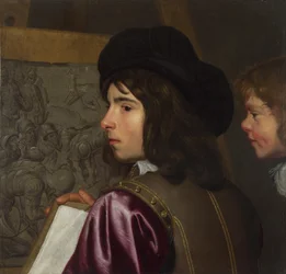 Two Boys before an Easel