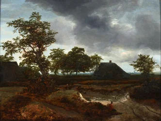 Landscape with cottages