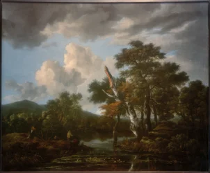 Forest Landscape with a Pond