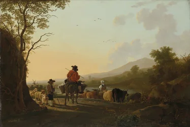 Landscape with Cattle Driver and Shepherd, c.1780-85