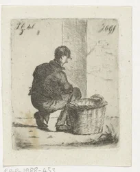 Stable Boy with Wicker Basket