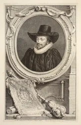 Portrait of Archbishop Williams, Lord Keeper of the Seal, illustration from 