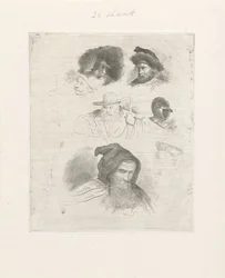Portrait Study of Various Heads