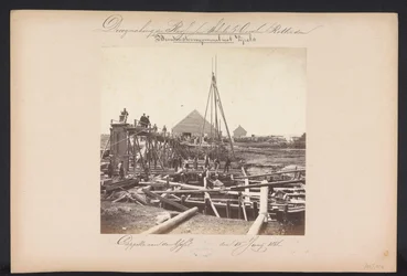 Lower Steam Pump with Screws / Cappelle aan den IJssel on June 15, 1868 (title on object) Draining of the Lakes in Schieland East of Rotterdam (series title on object)