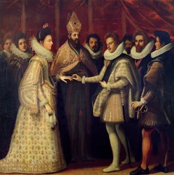 The Marriage of Catherine de Medici (1519-98) and Henri II (1519-59), 1533