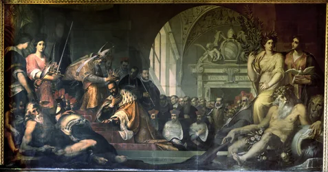Cosimo I de Medici Receiving Pope Pius V