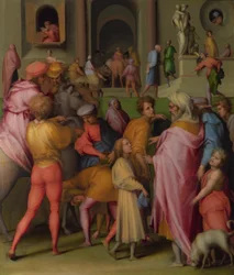 Joseph Sold to Potiphar from Scenes from the Story of Joseph, ca 1515