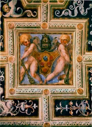 Putti and coat of arms of Pope Leon X