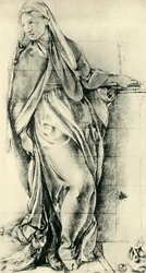 Sketch of the Virgin Mary for an Annunciation, mid-16th Century, 1943