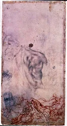 Study for a Portrait of Cosimo I Giovinetto with Other Studies of Writhing Bodies