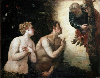 Adam and Eve Face the Eternal Father
