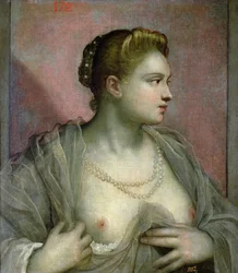 Portrait of a Woman Revealing Her Breasts