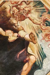 Semele burned by Jupiter