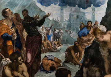 St. Augustine heals the lame (detail)