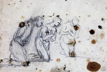 Study for kneeling figures