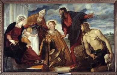 The Virgin and Child with Saint Catherine, Saint Augustine, Saint Mark, and Saint John the Baptist