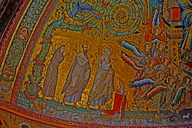 St Francis, St Paul, St Peter, Pope Nicholas IV and Angels Attending the Coronation of the Virgin