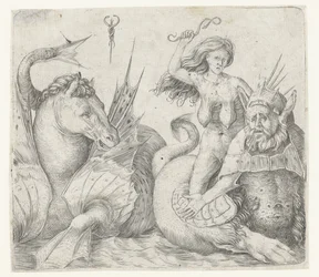 Old Woman on the Back of a Triton Next to a Hippocampus (Fury on the Back of a Triton)
