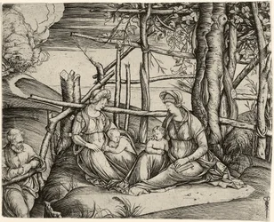 The Holy Family with Saint Elizabeth and the Infant John the Baptist