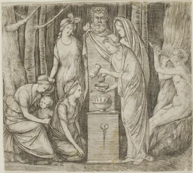 Sacrifice to Priapus, the smaller plate