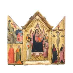 Madonna and Child Enthroned with Saints and Angels