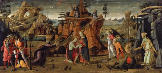 Landscape with Biblical Scenes and Scenes from Saints