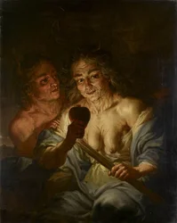 An Old Woman Holding a Heart: Envy, c.1642