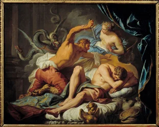 Ceres protecting Triptoleme from King Lyncus
